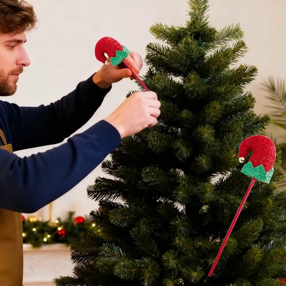 Orangide Fabric Christmas Elf Leg Decorations Hanging Ornaments for Tree Scene Home Party Decoration