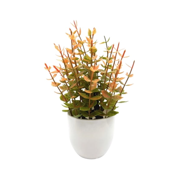 Orangide Fall Tone Artificial Green Plants Potted With Small Bonsai For Indoor Home Decoration Easy Care Home Accent For Living Room Desk Shelf