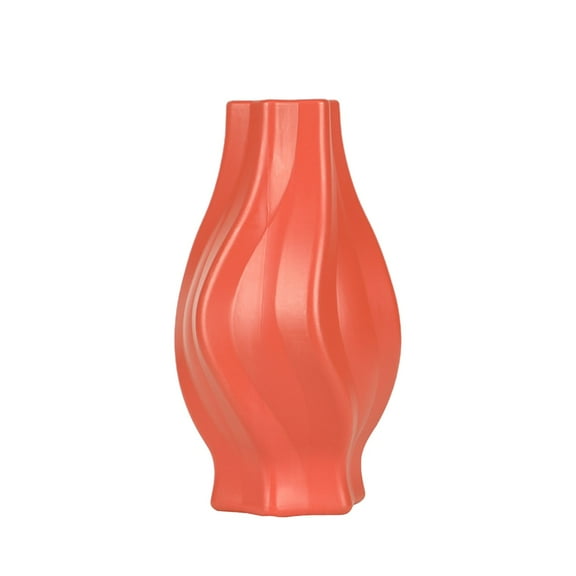 Orangide Faux Ceramic Vase with Dried Flower Arrangement, Art Style Chinese Decor for Living Room Dining Table Tabletop Ornament, Elegant Home Decoration