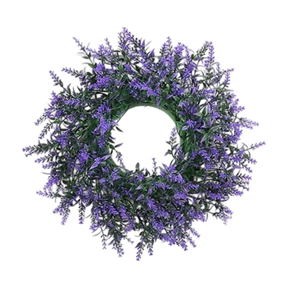 Orangide Faux Lavender Wreath Artificial Purple Flower Wreath for Front Door Home Décor Garden Entrance Wall Hanging Spring Summer Welcome Decoration Rustic Style