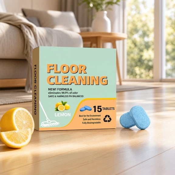Orangide Floor Cleaning Tablets Multi-Surface Deodorizing Cleaner Sheets Biodegradable Concentrated Mopping Tablets For Living Room Kitchen Bathroom Floors