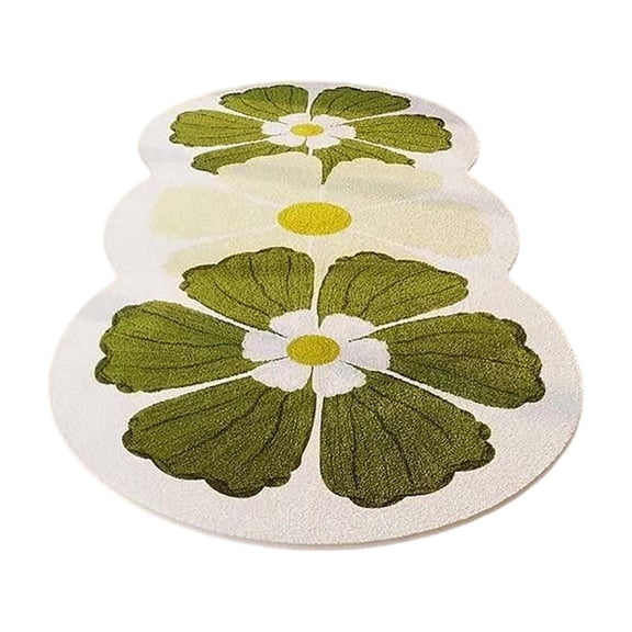 Orangide Flower Bedroom Bedside Rug Non Slip 20x47 Inch Rectangular Floor Mat for Living Room Coffee Table Soft Carpet for Window Side