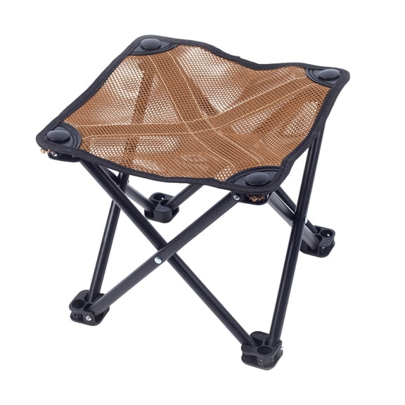 Orangide Folding Mesh Stool, Portable Breathable Seat for Outdoor Fishing Camping and Indoor Events, Lightweight Compact Stool with Carry Handle, Black