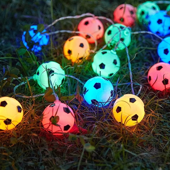 Orangide Football Lights 9.8 ft 20 LED Battery Operated String Lights with Steady/Flashing Modes for Sports Fan Room Bar Outdoor Decor