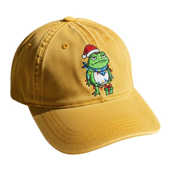 Orangide Frogs Christmas Baseball Cap Embroidered Santa Hat Adjustable Snapback forMen Women Holiday Gift Casual Wear andParty Fun