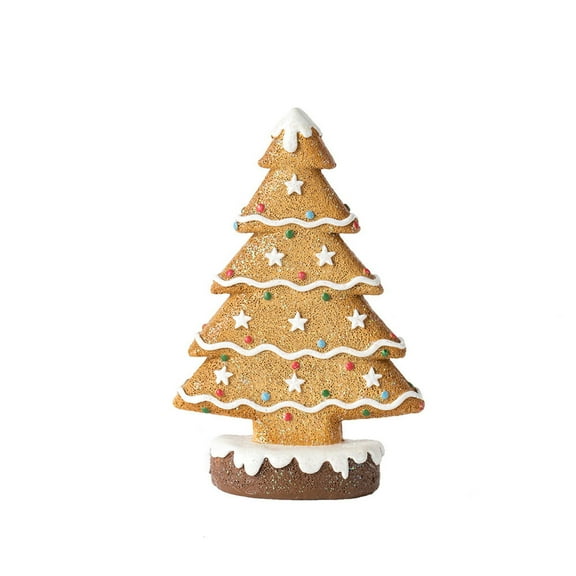 Orangide Gingerbread Christmas Tree Resin Ornament Holiday Desktop Decor for Home Office Christmas Decoration
