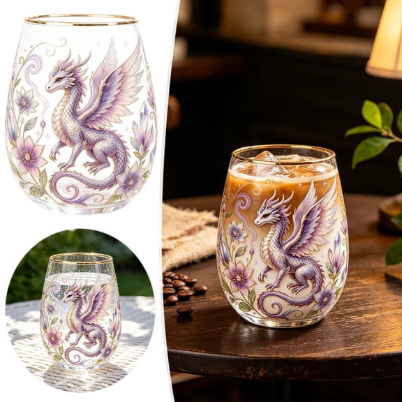 Orangide Glass Tea Cup Faerie Dragon 2026 Edition Mystical Fantasy Floral Mug For Gift Home Decor Living Room Office Novelty Present