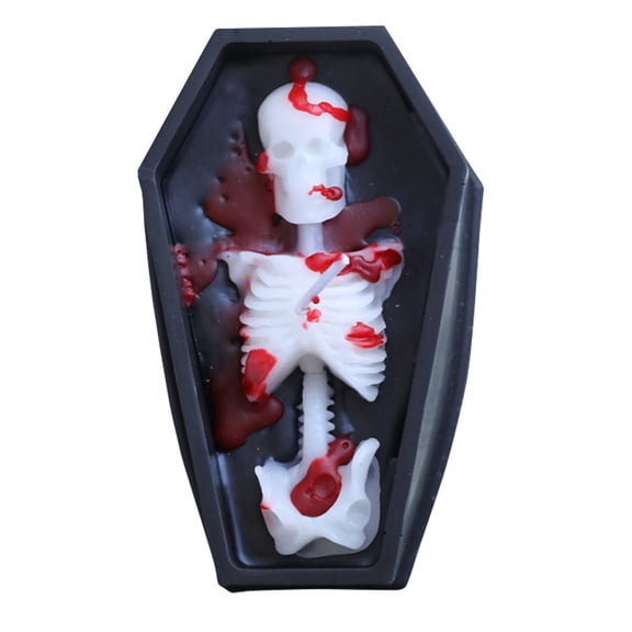 Orangide Halloween Coffin Candle DIY Decoration Mini Coffin Shaped Candle for Table Centerpiece Shelf Mantel Spooky Party Favor Gift
