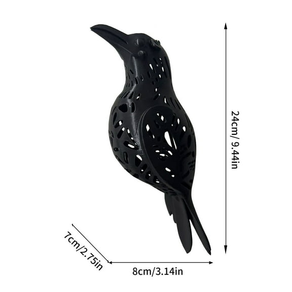 Orangide Halloween Crow Decorative Pendant Standing Iron Quail Pendant for Outdoor Yard Garden Lawn Patio Art Festive Decorative Lamp
