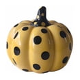 thumbnail image 1 of Orangide Halloween Decor Ceramic Pumpkin Decor Glossy Black Yellow Polka Hand Pumpkins Tabletop Ornaments for Mantel Shelf Fall Tiered Tray Home (M), 1 of 7