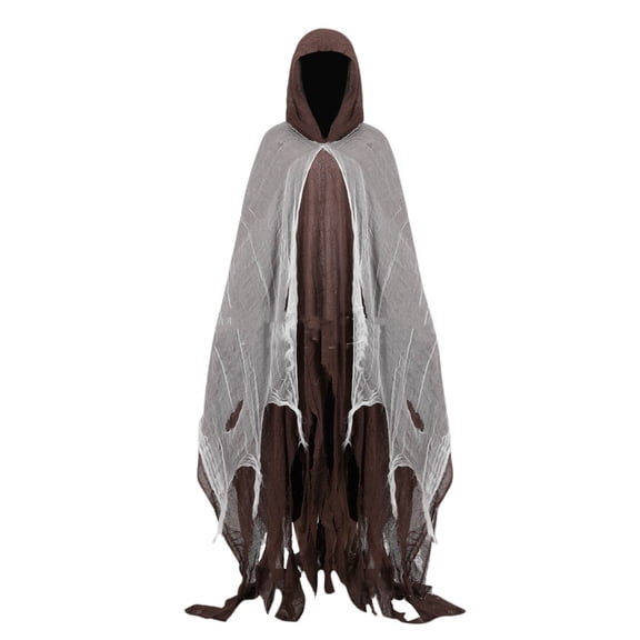 Orangide Halloween Decorations Cloak Cape Skull Print Outfit for Role Playing Game Script Room Decoration Party Supplies Adult Kids