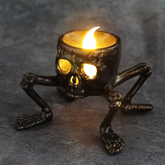 Orangide Halloween Decorations Flameless Skeleton Hand Candle Lamp 5 Pcs Spooky Electronic Tea Lights for Home Fall Decor Mantel Shelf Fright Night