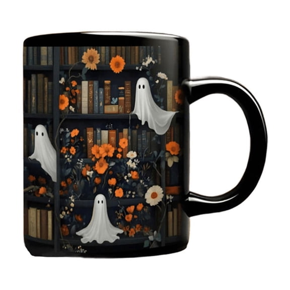 Orangide Halloween Decorations Ghost Coffee Cup - Spooky Mug for Beverage, Halloween Gift for Ghost Lovers, Ceramic Drinking Cup for Home Office