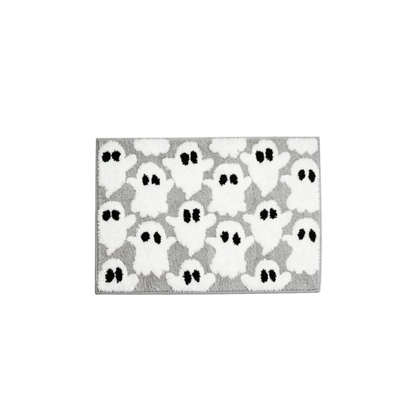 Orangide Halloween Decorations Ghost Doormat Non-Slip Spooky Cute Entrance Mat for Front Porch Indoor Outdoor Fall Decor Durable Welcome Rug 16*24 In
