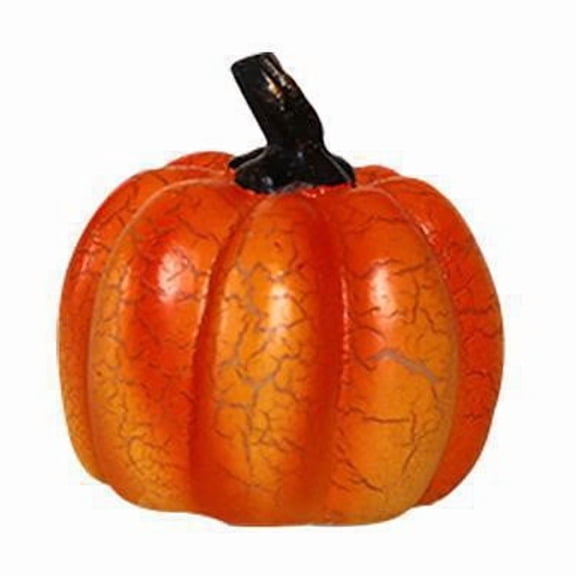 Orangide Halloween Decorations Glowing Resin Pumpkin - Light Up Pumpkin Ornament for Desktop, Halloween Party Decoration, Fall Centerpiece