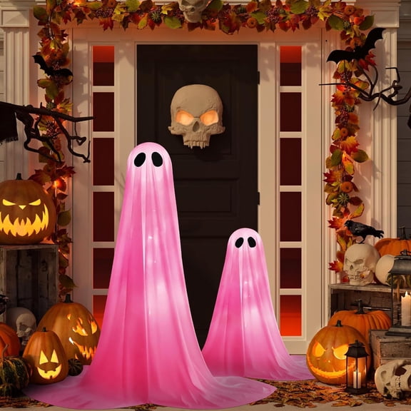 Orangide Halloween Decorations Inflatable Ghost Glowing Lighted Yard Decoration Outdoor Garden Lawn Spooky Party Supplies Animated Prop