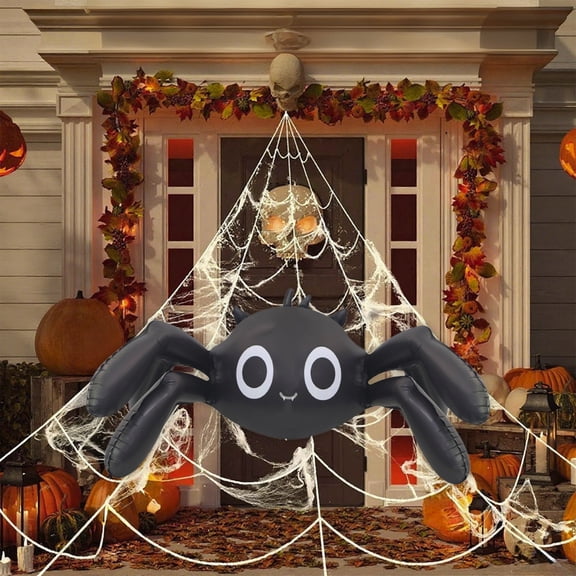 Orangide Halloween Decorations Large Foil Spider Balloon 59x24 in Inflatable Outdoor Decoration for Indoor Home Party Garden Lawn Store