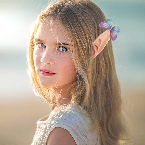 Orangide Halloween Elf Ears Soft Pointed Pixie Ear Tips, Anime Party Dress Up Accessories for Women Men, Role Play Prop for Halloween Party