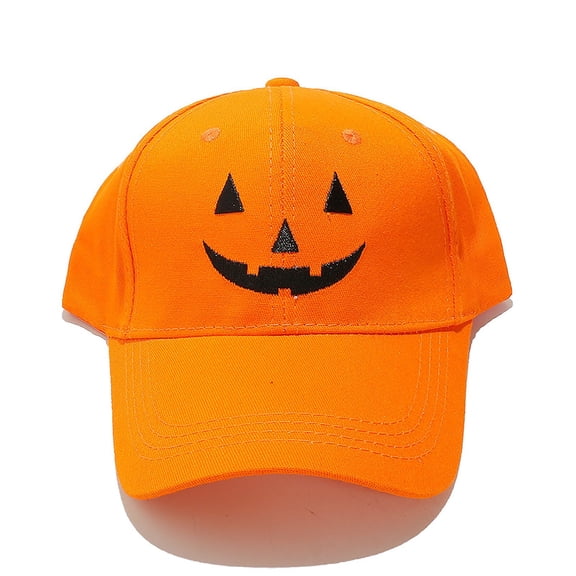 Orangide Halloween Pumpkin Hat Curved Brim Sun Hat for Women Men Holiday Gift Outdoor Summer Beach Cap Unisex Fall Headwear Adjustable