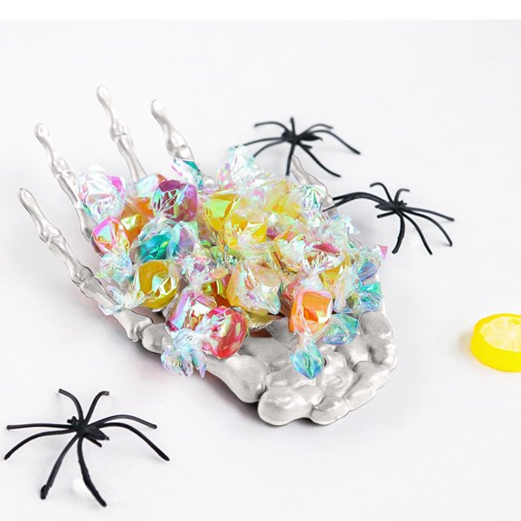 Orangide Halloween Skeleton Claws Moving Joints Bones Hand Display Scary Party Prop Tabletop Decor for Spooky Themed Events Indoor