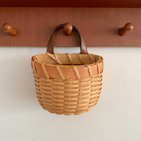 Orangide Hanging Storage Basket, Imitation Woven Kitchen Organizer For Ginger Garlic Onion Eggs, Wall Mounted Vegetable Storage Box, Space Saving Wall Hanger