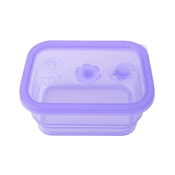 Orangide High Transparency Silicone Food Storage Container, Foldable Food Dispensing Box for Kitchen Outdoor, Space Saving Collapsible Container for Snacks