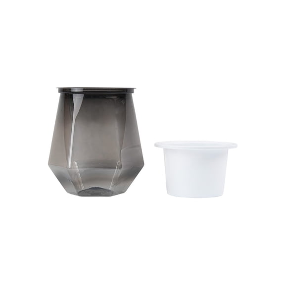 Orangide Hydroponic Planter Set Transparent Diamond Shaped Self Watering Pot for Office Home Decor Lazy People No Soil Needed Hydroponic Growing Kit