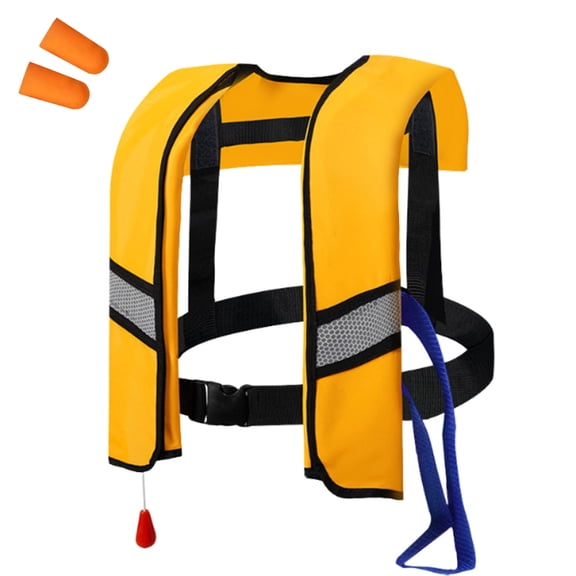 Orangide Inflatable Life Jacket Automatic Self-Inflating for Adults, Lightweight Emergency Safety Vest with Red Pull Cord, for Boating Fishing Kayaking