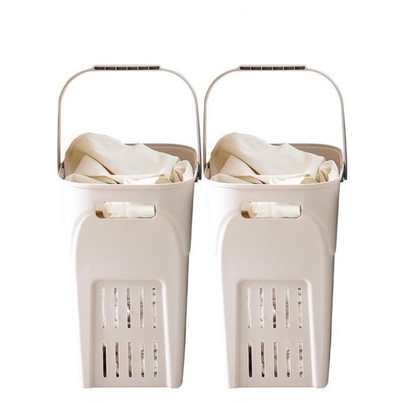 Orangide Laundry Hamper Floor-standing Dirty Clothes Storage Basket for Bathroom Bedroom with Handles Wall Mount Option Space Saver Easy to Clean