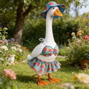 Orangide Lawn Goose Outfit, 23 Inch Goose Costume with Fun and Cute Design, Outdoor Garden and Patio Decoration, Seasonal Lawn Goose Display, Festive Summer Spring Goose Clothes