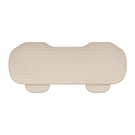 Orangide Linen Car Seat Cushion Set 3-PCS Breathable Cooling Pad for Summer and All Seasons with Backrest and Rear Seat Cover (Rear Seat Cushion)