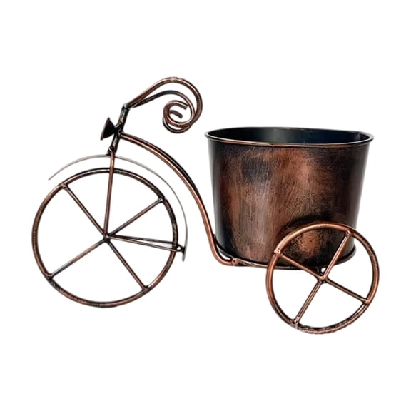 Orangide Metal Iron Tricycle Planter - Vintage Wheelbarrow Flower Pot Stand for Outdoor Patio Yard Home Decor, Rustic Garden Art Centerpiece