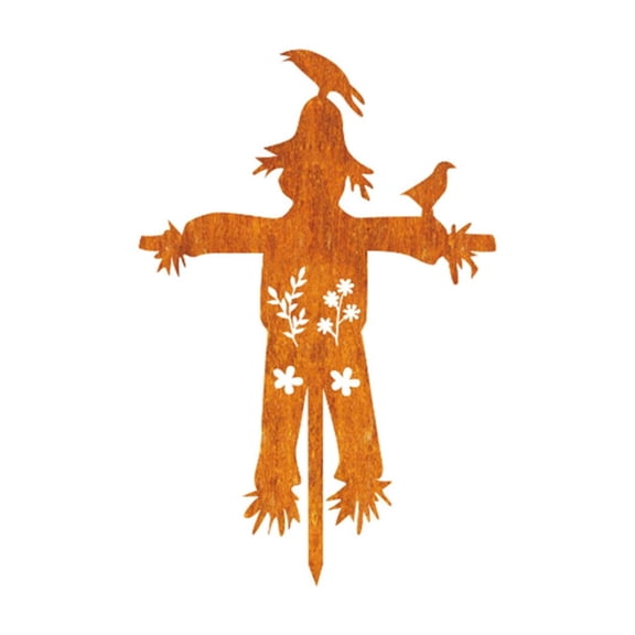 Orangide Metal Scarecrow Garden Stake Rustic Outdoor Yard Decor for Patio Fall Halloween Display Spring Summer Garden Art Ornament