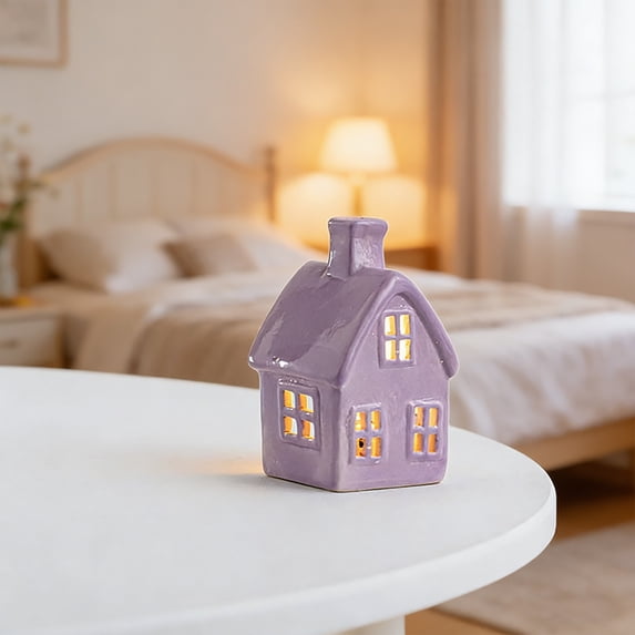 Orangide Mini Ceramic House Figurines, Small Village Set for Tabletop Christmas Winter Display, Party Home Centerpiece Decorations