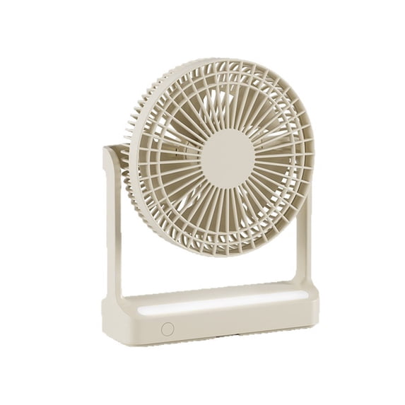 Orangide Mini Desk Fan Rechargeable with Oscillation and Night Light, Portable USB Fan for Camping Kitchen Dorm Room, Quiet Compact Design
