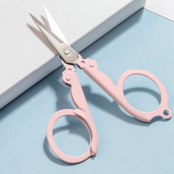 Orangide Mini Portable Travel Scissors, Folding Small Scissors Multifunctional for Home Office Camping - Easy to Carry in Purse or Pocket with Safety Lock