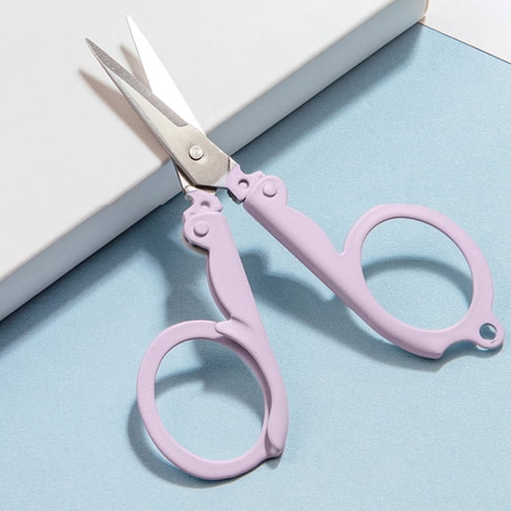 Orangide Mini Portable Travel Scissors, Folding Small Scissors Multifunctional for Home Office Camping - Easy to Carry in Purse or Pocket with Safety Lock