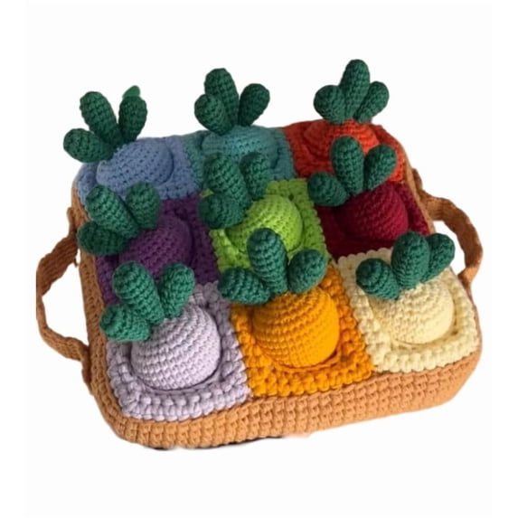 Orangide Montessori Carrot Classification Toy Handmade Crochet Carrot Toddler Educational Color Sorting Fine Motor Skill Learning Gift