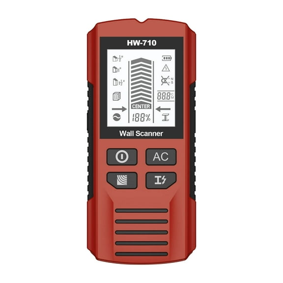 Orangide Multifunctional Metal Detector, Wall Scanner for Studs, Wires, Pipes, Deep Detection Positioning Tool for Drilling, Avoiding Damage During Renovation