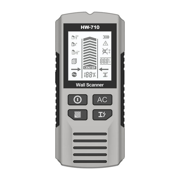 Orangide Multifunctional Metal Detector, Wall Scanner for Studs, Wires, Pipes, Deep Detection Positioning Tool for Drilling, Avoiding Damage During Renovation
