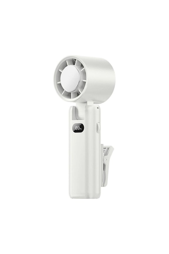 Neck Fan High Speed Transparent Mecha Cooling with LED Light, Portable Wearable Fan with Foldable Clamp and Ice Cooling, Hands Free