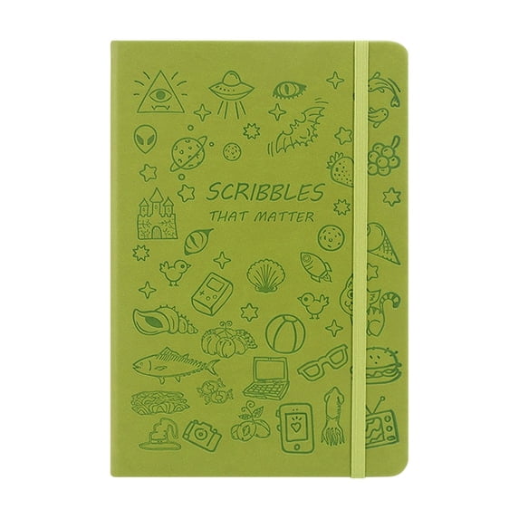Orangide Notebook, Softcover Cartoon A5 Journal for Students, Cute Diary with Elastic Band, Lined Pages for Business Notes