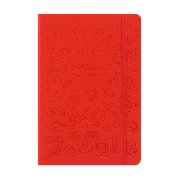 Orangide Notebook, Softcover Cartoon A5 Journal for Students, Cute Diary with Elastic Band, Lined Pages for Business Notes