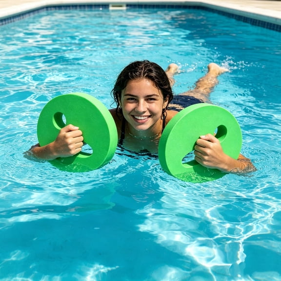 Orangide Pool Foam Paddles Hand Held Round Water Floating Discs for Aerobic Exercise, Swimming Training, Water Games, and Fitness for Adults, Teens, and Kids
