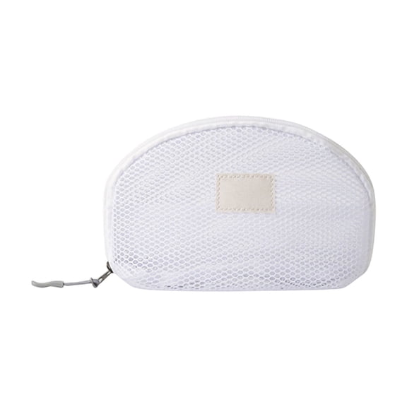 Orangide Portable Mesh Cosmetic Bag, Transparent Travel Wash Pouch for Makeup Brushes, Small Storage Bag for Pool, Beach, Gym Organizer