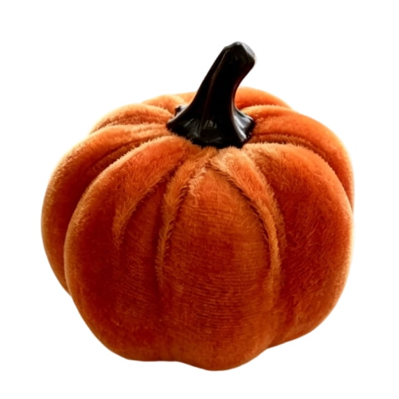 Orangide Pumpkin Decoration Velvet Fabric Simulated Pumpkin Ornament for Fall Thanksgiving Table Centerpiece Shelf Display