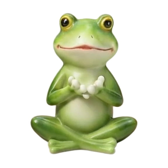 Orangide Resin Frog Statue Garden Figurine Outdoor Patio Pond Decoration Cute Animal Sculpture for Yard Lawn Spring Summer Decor