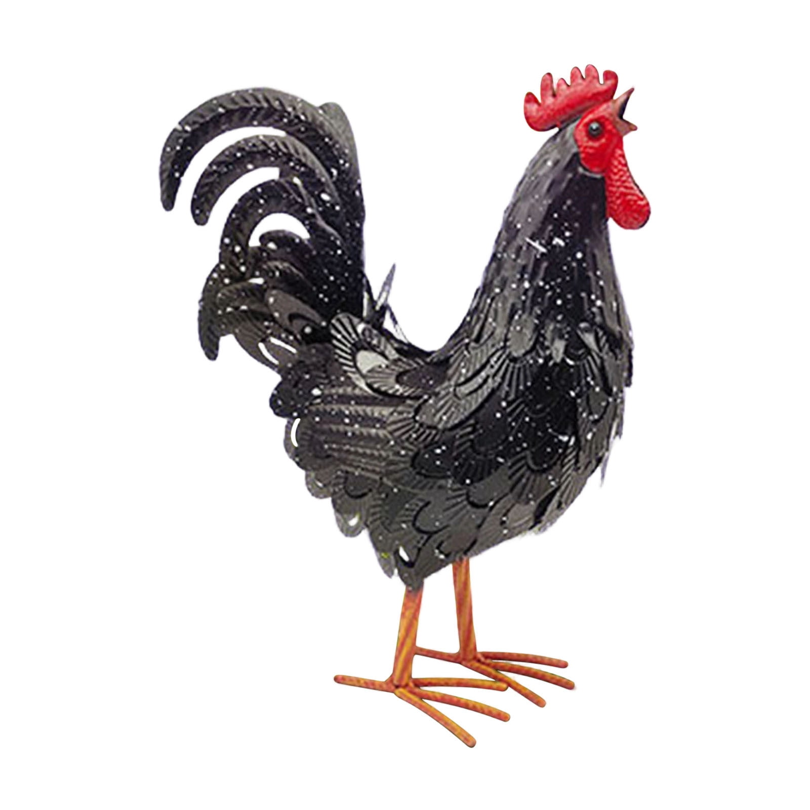 Orangide Rooster Garden Statue Hand-Painted Iron Rooster Decor for Yard Patio Farmhouse Outdoor Lawn Spring Decor Accents and Country Home