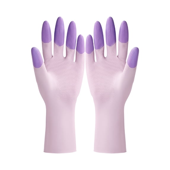Orangide Rubber Dishwashing Gloves, Kitchen Cleaning Gloves for Housework, Waterproof and Durable Gloves for Washing Dishes and Laundry, Protective Gloves for Home Use