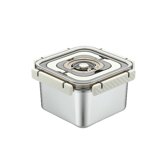 Orangide Rustic Stainless Steel Bread Box with Lid, 34oz Countertop Food Storage Bin for Homemade Bread, Airtight and Durable Kitchen Container